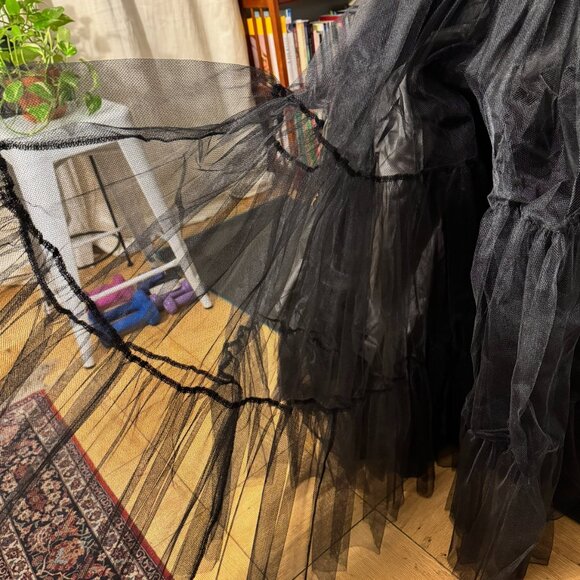 Silk + Tulle Morgane Le Fay Charcoal Gray Ball Skirt - Romantic & Rare - XS,S,M - Picture 17 of 17